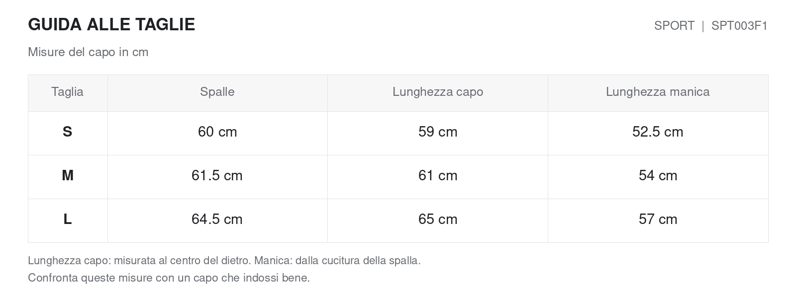Guida alle taglie e misure Classique Tronchetto YNOT?
